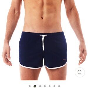 Parke & Ronen Navy Shorts with white Accents